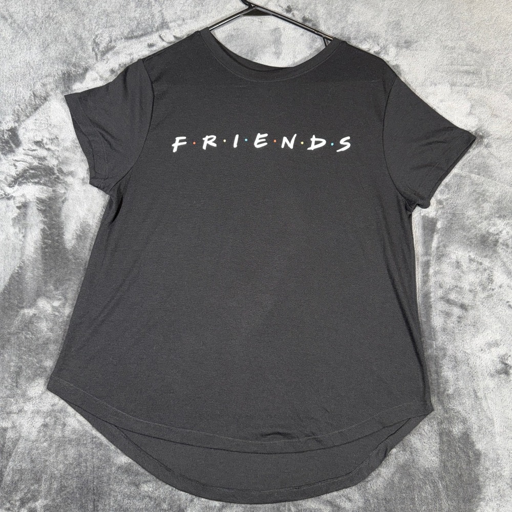 Friends The Television Series Graphic T-Shirt Black XL 15/17 Curved Hem JT22709